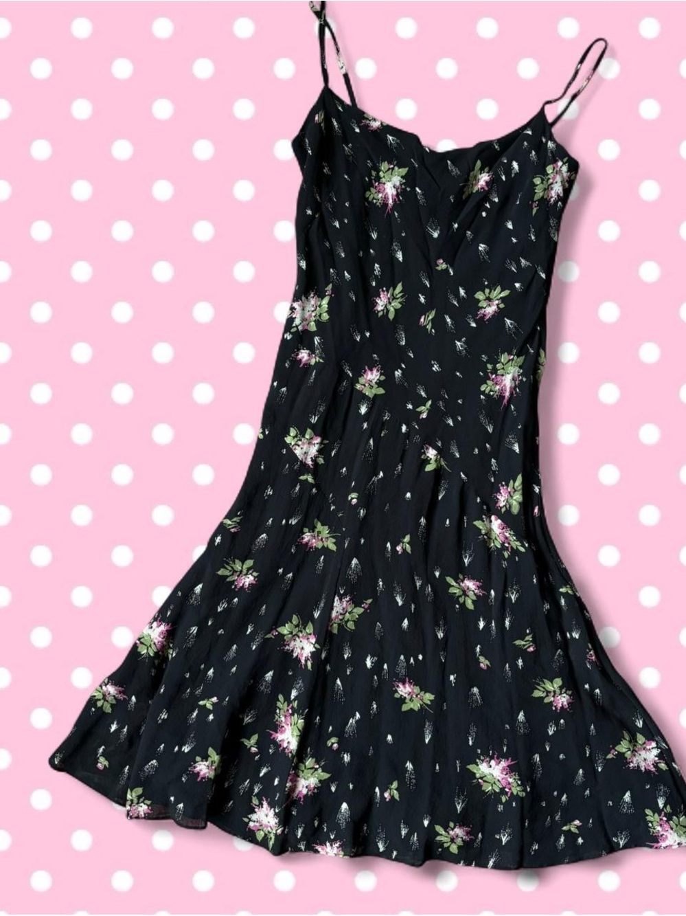 Banana Republic Black Silk Dress with Subtle Detail